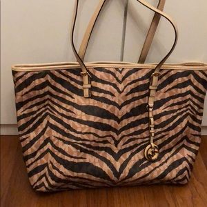 Michael Kors tiger print tote